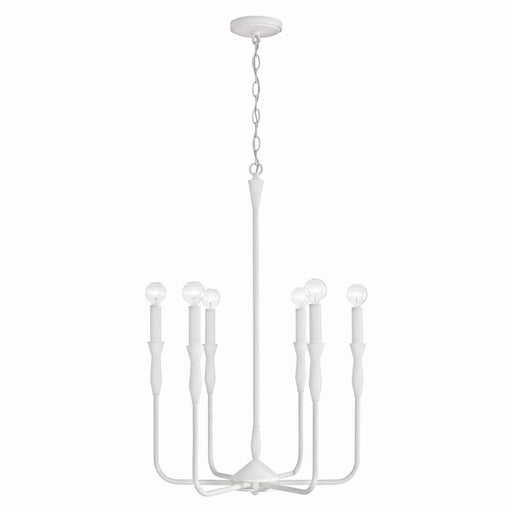 Paloma Six Light Chandelier in Textured White