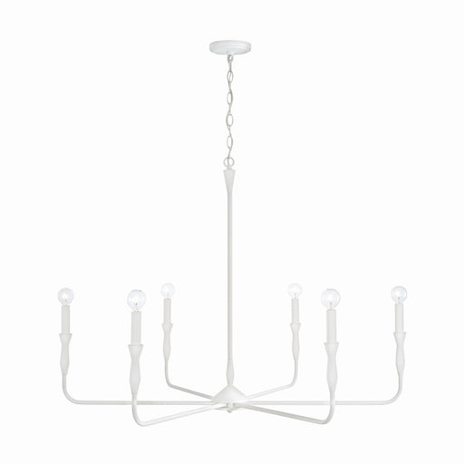 Paloma Six Light Chandelier in Textured White