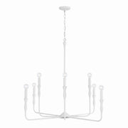 Paloma Eight Light Chandelier in Textured White