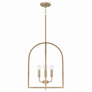Lawson Four Light Foyer Pendant in Aged Brass