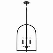Lawson Four Light Foyer Pendant in Matte Black
