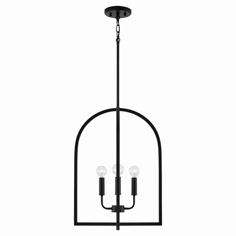 Lawson Four Light Foyer Pendant in Matte Black