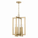 Blake Four Light Foyer Pendant in Aged Brass