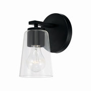 Portman One Light Wall Sconce in Matte Black