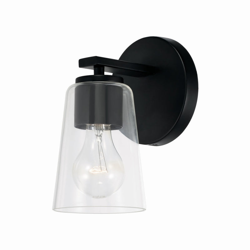 Portman One Light Wall Sconce in Matte Black