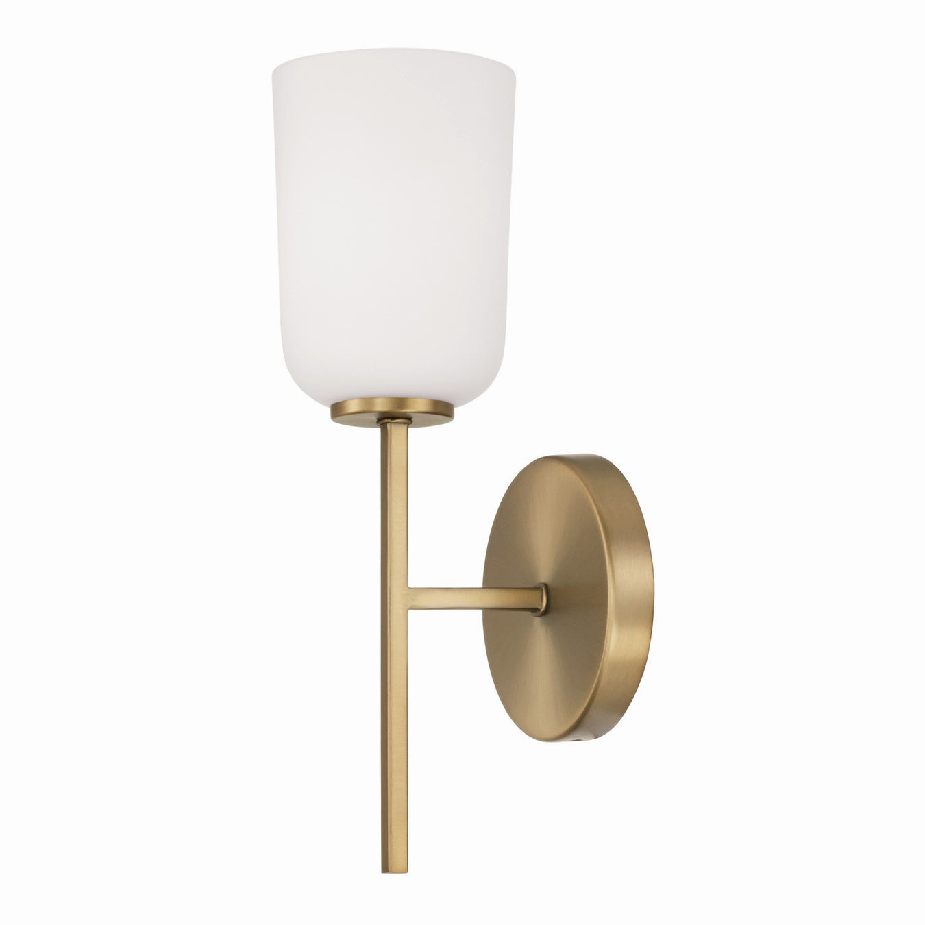 Lawson One Light Wall Sconce in Aged Brass