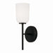 Lawson One Light Wall Sconce in Matte Black