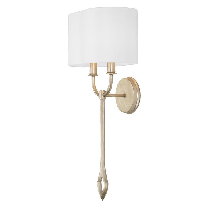 Claire Two Light Wall Sconce in Brushed Champagne