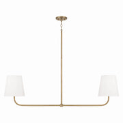 Brody Two Light Island Pendant in Aged Brass
