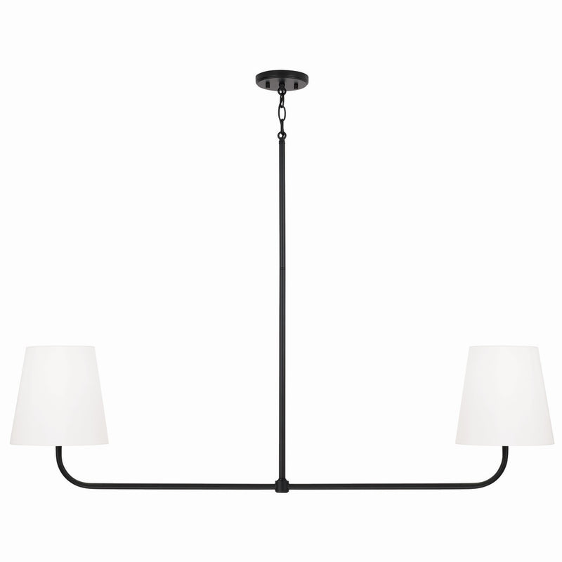 Brody Two Light Island Pendant in Matte Black