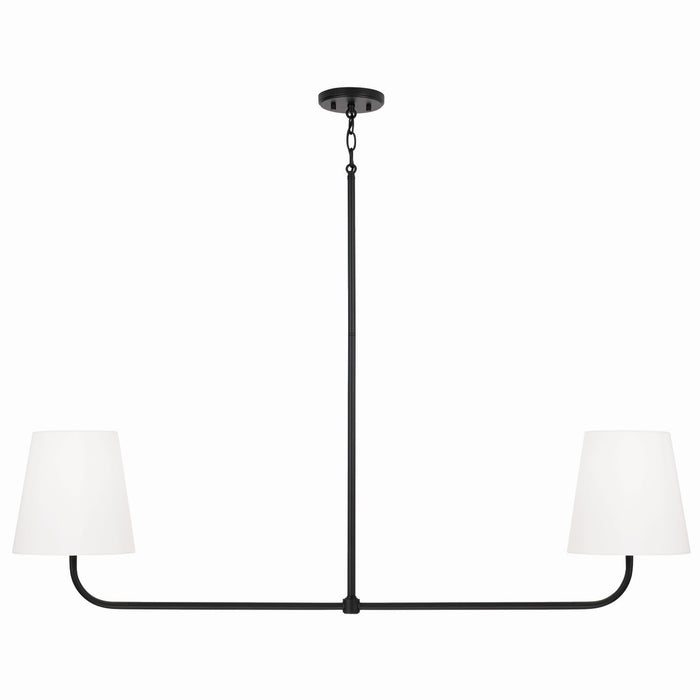 Brody Two Light Island Pendant in Matte Black