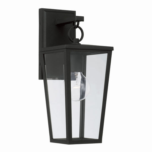 Elliott One Light Outdoor Wall Lantern in Black