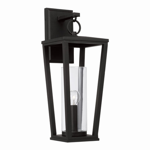 Elliott One Light Outdoor Wall Lantern in Black