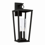 Elliott Three Light Outdoor Wall Lantern in Black