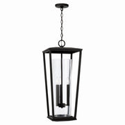 Elliott Three Light Outdoor Hanging Lantern in Black
