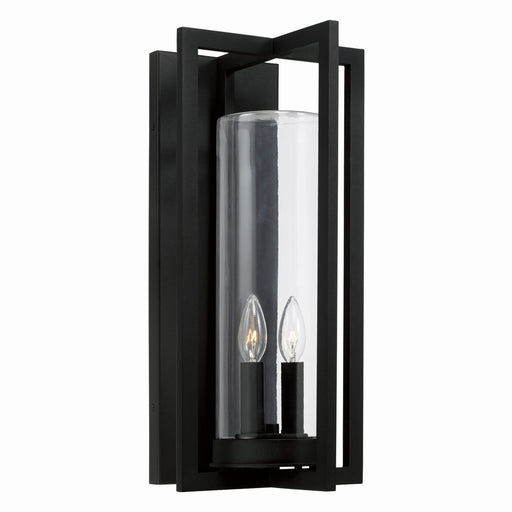 Kent Two Light Outdoor Wall Lantern in Black