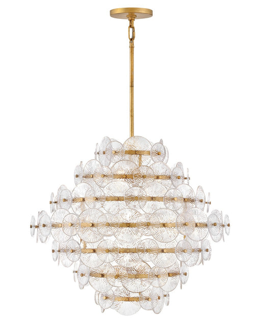 Rene LED Pendant in Distressed Brass