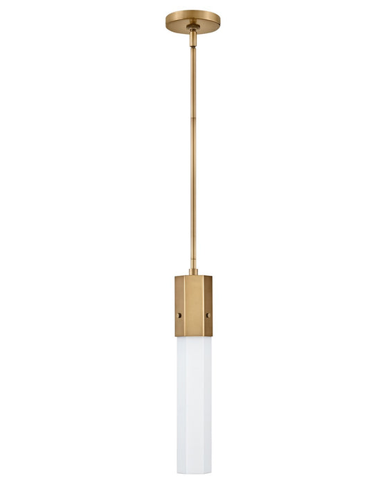 Facet LED Pendant in Heritage Brass