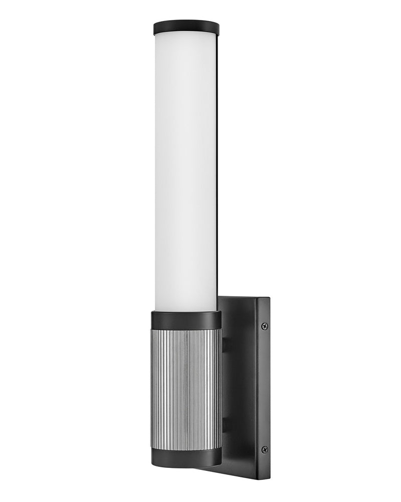 Zevi LED Vanity in Black with Chrome accents