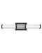 Zevi LED Vanity in Black with Chrome accents