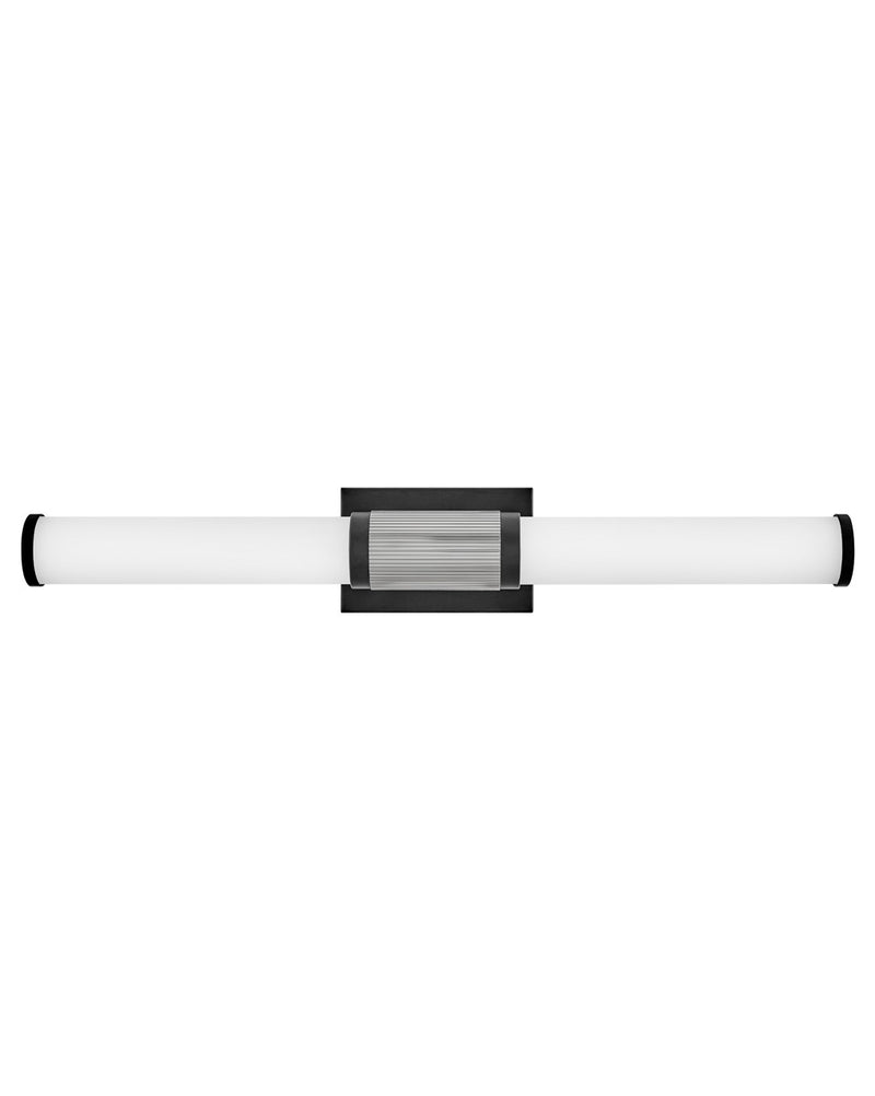 Zevi LED Vanity in Black with Chrome accents