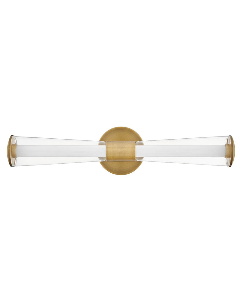 Elin LED Vanity in Lacquered Brass