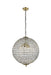 Earlene 4-Light Pendant in Antique Bronze with Clear Royal Cut Crystal