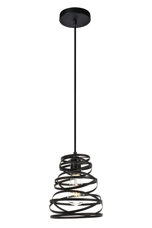 Sybil 1-Light Pendant in Matte Black