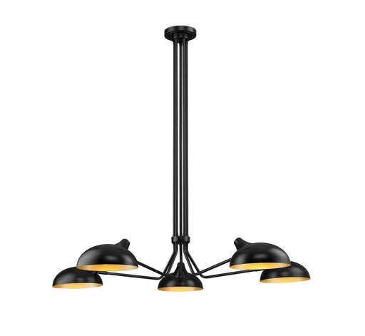 Bellamy Five Light Pendant in Matte Black by Z-Lite Lighting