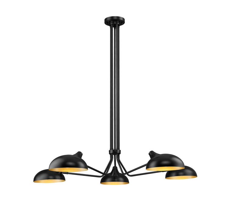 Bellamy Five Light Pendant in Matte Black by Z-Lite Lighting