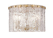 Glacier Three Light Flush Mount in Modern Gold by Z-Lite Lighting