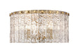 Glacier Five Light Flush Mount in Modern Gold by Z-Lite Lighting