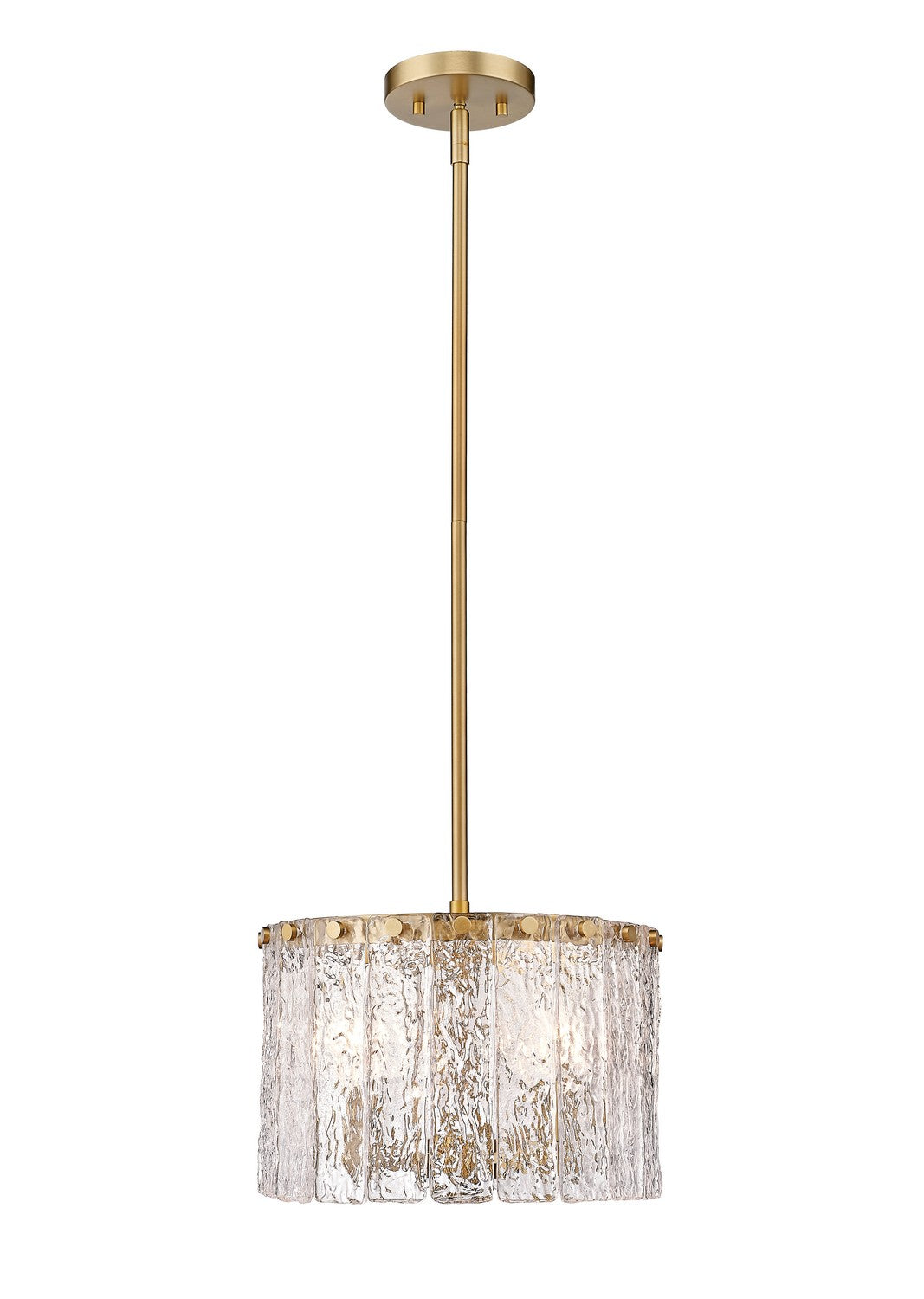 Glacier Three Light Pendant in Modern Gold by Z-Lite Lighting
