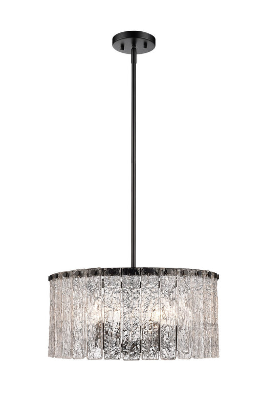 Glacier Five Light Pendant in Matte Black by Z-Lite Lighting