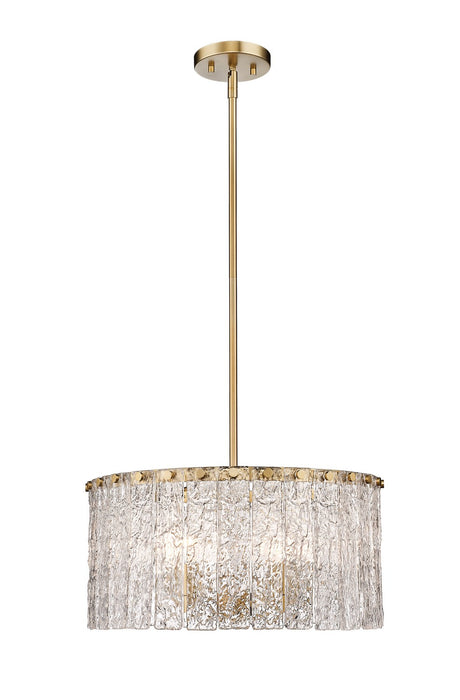 Glacier Five Light Pendant in Modern Gold by Z-Lite Lighting