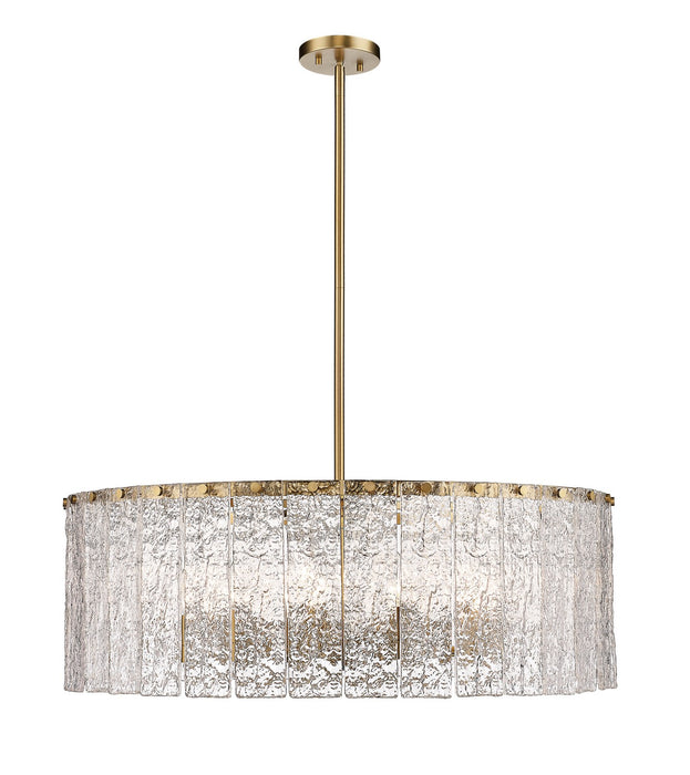 Glacier 12 Light Pendant in Modern Gold by Z-Lite Lighting