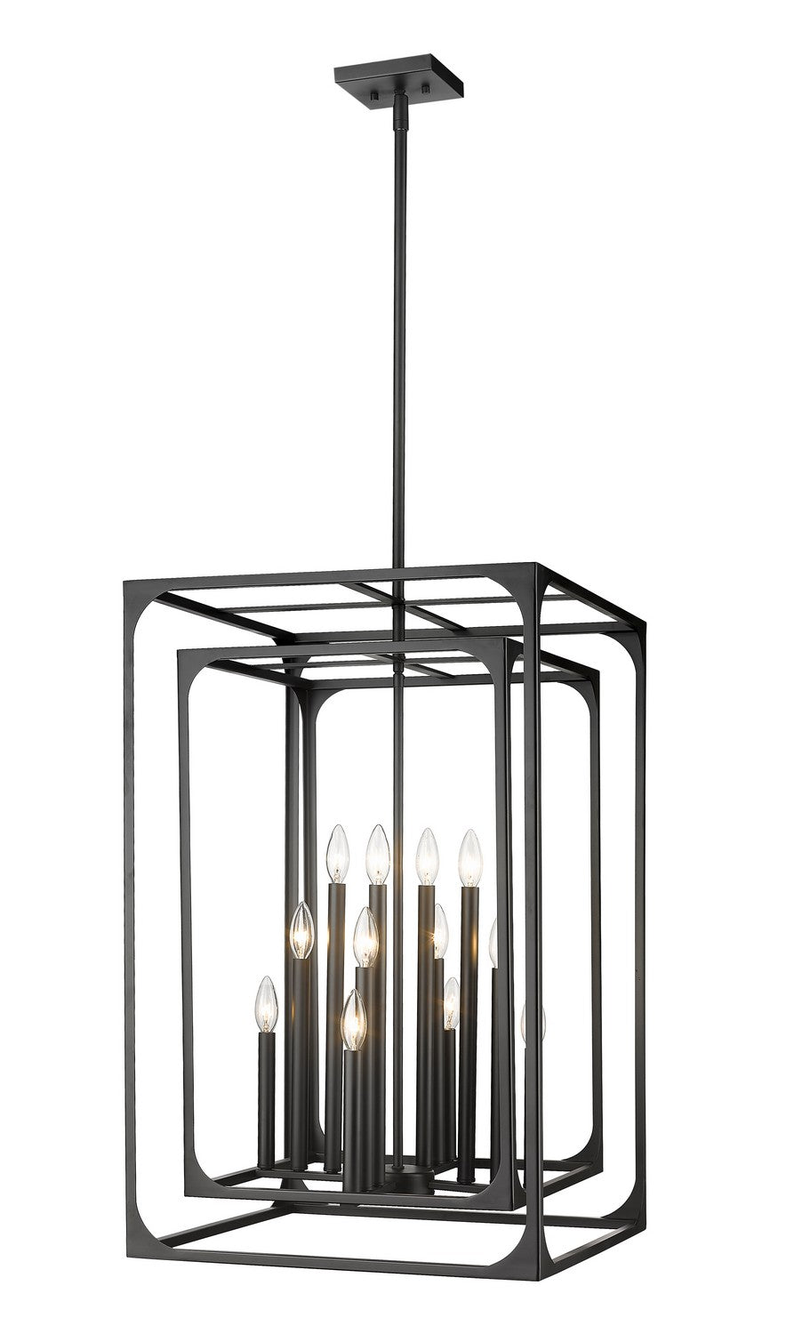 Easton 12 Light Chandelier in Matte Black by Z-Lite Lighting