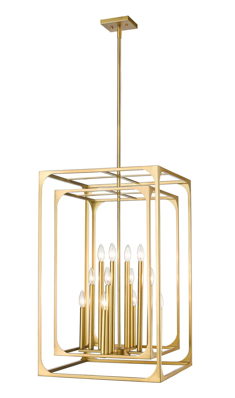 Easton 12 Light Chandelier in Rubbed Brass by Z-Lite Lighting