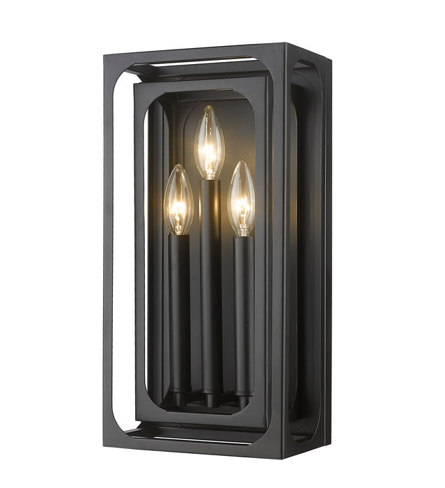Easton Three Light Wall Sconce in Matte Black by Z-Lite Lighting