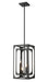 Easton Four Light Chandelier in Matte Black by Z-Lite Lighting