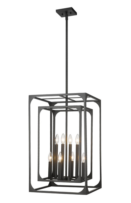 Easton Eight Light Chandelier in Matte Black by Z-Lite Lighting