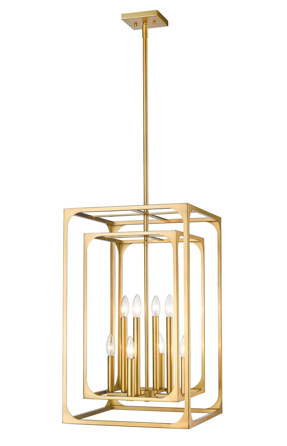 Easton Eight Light Chandelier in Rubbed Brass by Z-Lite Lighting