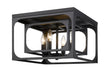 Easton Four Light Flush Mount in Matte Black by Z-Lite Lighting