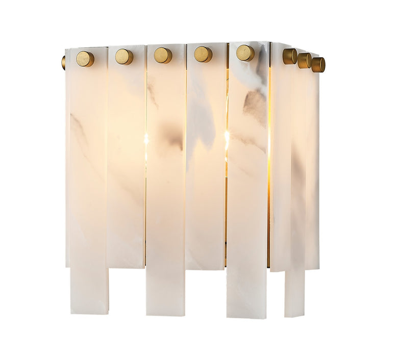 Viviana Two Light Wall Sconce in Rubbed Brass by Z-Lite Lighting