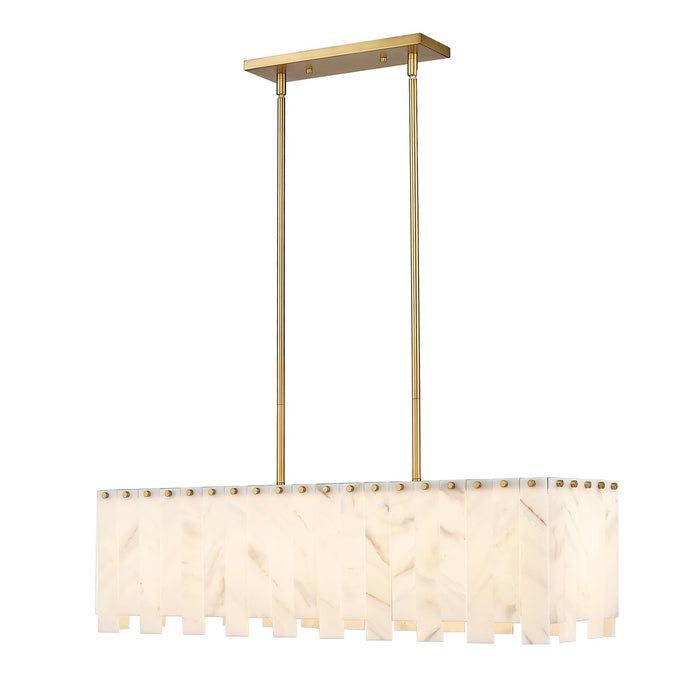 Viviana Five Light Island Pendant in Rubbed Brass by Z-Lite Lighting
