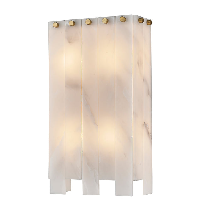 Viviana Four Light Wall Sconce in Rubbed Brass by Z-Lite Lighting