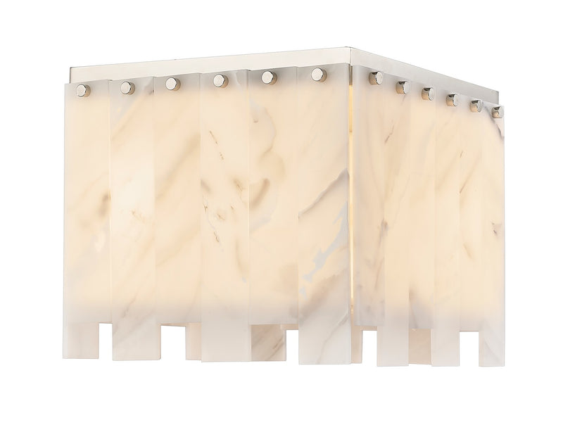Viviana Four Light Flush Mount in Polished Nickel by Z-Lite Lighting