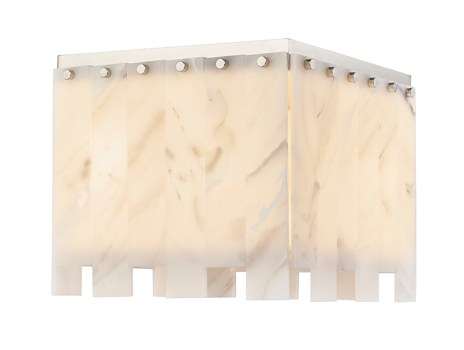 Viviana Four Light Flush Mount in Polished Nickel by Z-Lite Lighting