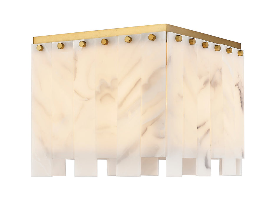 Viviana Four Light Flush Mount in Rubbed Brass by Z-Lite Lighting