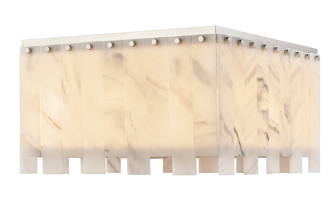 Viviana Nine Light Flush Mount in Polished Nickel by Z-Lite Lighting